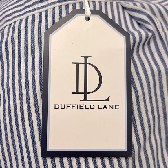 Duffield Lane Iris Dress In Navy and White Classic Stripe NWT Size XL - Picture 7 of 9